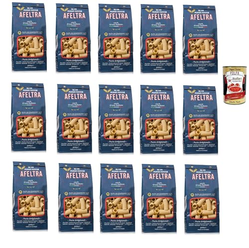 Afeltra Rigatoni 100% Grano Italiano 500g,Gragnano IGP - Nudeln aus Hartweizengrieß von höchster Qualität 15x 500g + Italian Gourmet Polpa di Pomodoro 400g Dose Afeltra Rigatoni 100% Grano Italiano 500g,Gragnano IGP - Nudeln aus Hartweizengrieß von höchster Qualität 15x 500g + Italian Gourmet Polpa di Pomodoro 400g Dose von Italian Gourmet E.R.