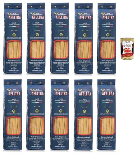 Afeltra Spaghettoni 100% Grano Italiano 500g,Gragnano IGP - Nudeln aus Hartweizengrieß von höchster Qualität 10x 500g + Italian Gourmet Polpa di Pomodoro 400g Dose Afeltra Spaghettoni 100% Grano Italiano 500g,Gragnano IGP - Nudeln aus Hartweizengrieß von höchster Qualität 10x 500g + Italian Gourmet Polpa di Pomodoro 400g Dose von Italian Gourmet E.R.