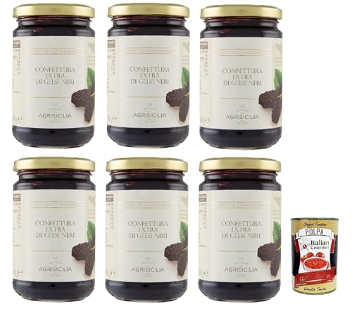 Agrisicilia Confettura Extra di Gelsi Neri zusätzliche Marmelade von schwarzen Mulberries - 6x 360 g + Italian Gourmet polpa 400g Agrisicilia Confettura Extra di Gelsi Neri zusätzliche Marmelade von schwarzen Mulberries - 6x 360 g + Italian Gourmet polpa 400g von Italian Gourmet E.R.