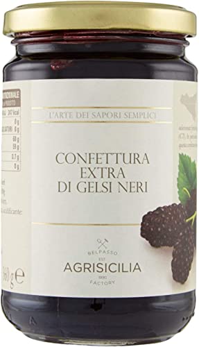 Agrisicilia Confettura Extra di Gelsi Neri zusätzliche Marmelade von schwarzen Mulberries - 6x 360 g Agrisicilia Confettura Extra di Gelsi Neri zusätzliche Marmelade von schwarzen Mulberries - 6x 360 g von Italian Gourmet E.R.