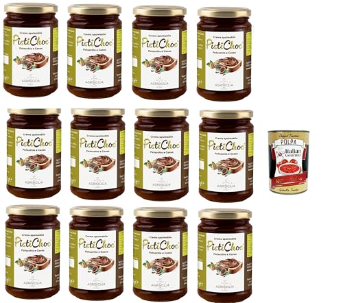 Agrisicilia Pistichoc Crema spalmabile al Pistacchio e Cacao Streichfähige Creme mit Pistazien und Kakao 12x360gr + Italian Gourmet polpa 400g Agrisicilia Pistichoc Crema spalmabile al Pistacchio e Cacao Streichfähige Creme mit Pistazien und Kakao 12x360gr + Italian Gourmet polpa 400g von Italian Gourmet E.R.