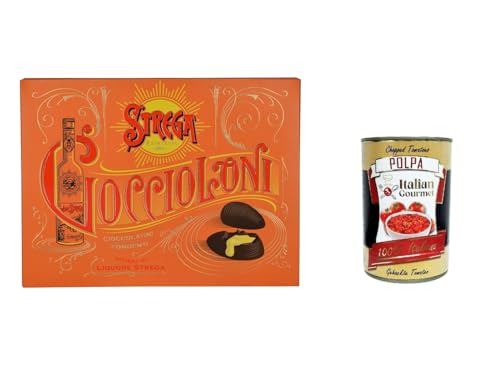 Alberti Strega Goccioloni allo Strega Packung mit 15 Stück – 195 g Dunkle Schokolade gefüllt mit Strega-Likör + Italian gourmet polpa 400g Alberti Strega Goccioloni allo Strega Packung mit 15 Stück – 195 g Dunkle Schokolade gefüllt mit Strega-Likör + Italian gourmet polpa 400g von Italian Gourmet E.R.