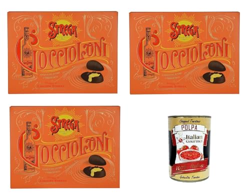 Alberti Strega Goccioloni allo Strega Packung mit 15 Stück – 3 x 195 g Dunkle Schokolade gefüllt mit Strega-Likör + Italian gourmet polpa 400g Alberti Strega Goccioloni allo Strega Packung mit 15 Stück – 3 x 195 g Dunkle Schokolade gefüllt mit Strega-Likör + Italian gourmet polpa 400g von Italian Gourmet E.R.