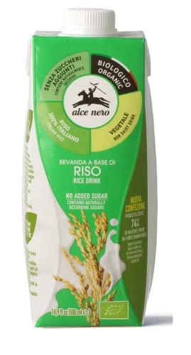 Alce Nero Bevanda Biologica Vegetale a Base di Riso Bio-Gemüse Getränk auf Reisbasis 500ml Erfrischendes Alkoholfreies Getränk von Italian Gourmet E.R.