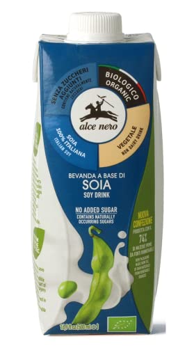 Alce Nero Bevanda Biologica Vegetale a Base di Soia Bio-Gemüse Getränk auf Sojabasis 500ml Erfrischendes Alkoholfreies Getränk von Italian Gourmet E.R.