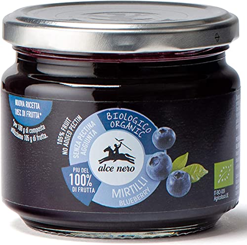 Alce Nero Composta di Mirtilli Biologica Bio Blaubeerkompott mit Bio-Blaubeeren 270g von Italian Gourmet E.R.