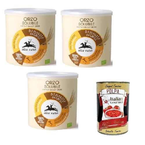 Alce Nero Orzo solubile, Classico Instant lösliche Gerste Getreidekaffee kaffee, 3x 125g + Italian Gourmet polpa 400g Alce Nero Orzo solubile, Classico Instant lösliche Gerste Getreidekaffee kaffee, 3x 125g + Italian Gourmet polpa 400g von Italian Gourmet E.R.