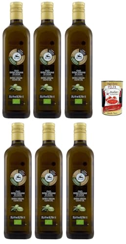 Alce nero Olio Extra Vergine di Oliva 100% Italiano, kaltgepresst natives Olivenöl extra, 100% italienisch, 6x 750ml + Italian Gourmet polpa 400g Alce nero Olio Extra Vergine di Oliva 100% Italiano, kaltgepresst natives Olivenöl extra, 100% italienisch, 6x 750ml + Italian Gourmet polpa 400g von Italian Gourmet E.R.