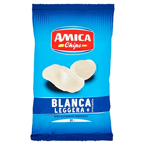 Amica Chips Blanca Leichter und Delikater Kartoffelsnack Kartoffelchips Chips 80g Beutel von Italian Gourmet E.R.