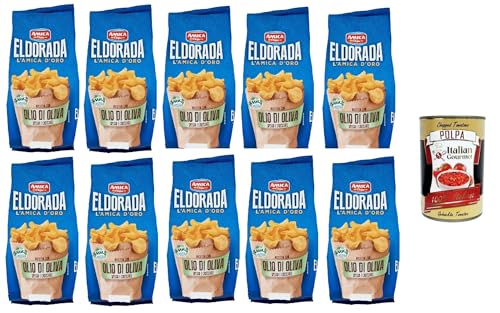 Amica Chips Eldorada Chips mit Olivenöl Kartoffelchips gesalzen 10x 130g Kartoffel + Italian Gourmet polpa 400g Amica Chips Eldorada Chips mit Olivenöl Kartoffelchips gesalzen 10x 130g Kartoffel + Italian Gourmet polpa 400g von Italian Gourmet E.R.