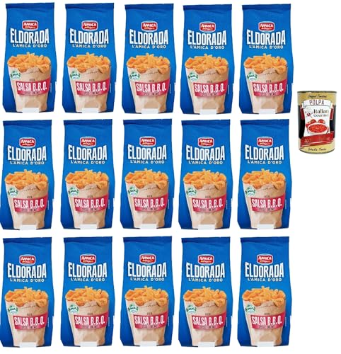 Amica Chips Eldorada Chips mit Salsa B.B.Q. Kartoffelchips gesalzen 15x 130g Kartoffel + Italian Gourmet polpa 400g Amica Chips Eldorada Chips mit Salsa B.B.Q. Kartoffelchips gesalzen 15x 130g Kartoffel + Italian Gourmet polpa 400g von Italian Gourmet E.R.