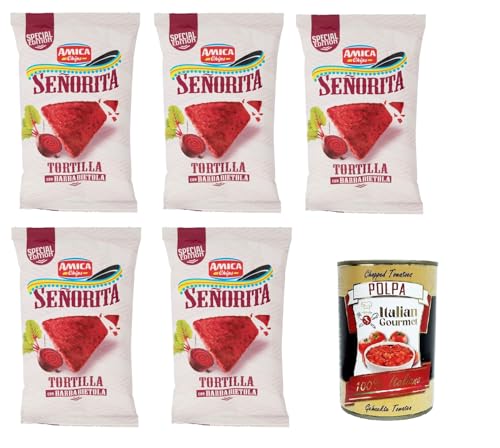 Amica Chips Señorita Tortilla mit Rote Bete 5x170 g+ Italian Gourmet polpa 400g Amica Chips Señorita Tortilla mit Rote Bete 5x170 g+ Italian Gourmet polpa 400g von Italian Gourmet E.R.
