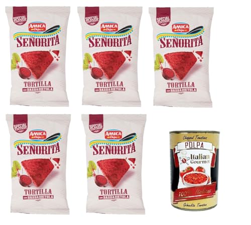 Amica Chips Señorita Tortilla mit Rote Bete 5x170 g+ Italian Gourmet polpa 400g von Italian Gourmet E.R.