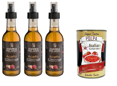 Andrea Milano Aceto di Melannurca Campana I.G.P. Essig Sprühen 3x 250ml + Italian Gourmet polpa 400g Andrea Milano Aceto di Melannurca Campana I.G.P. Essig Sprühen 3x 250ml + Italian Gourmet polpa 400g von Italian Gourmet E.R.