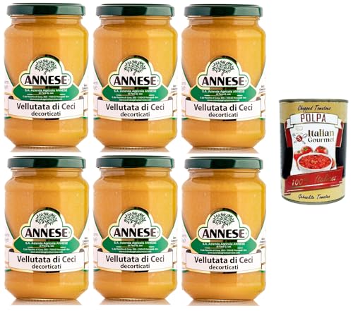 Annese Vellutata di Ceci Decorticati Dekorierte Kichererbsencremesuppe 6x 360gr + Italian Gourmet polpa 400g Annese Vellutata di Ceci Decorticati Dekorierte Kichererbsencremesuppe 6x 360gr + Italian Gourmet polpa 400g von Italian Gourmet E.R.