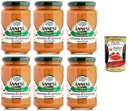 Annese Vellutata di Lenticchie Dekorierte Linsencremesuppe 6x360gr + Italian Gourmet polpa 400g Annese Vellutata di Lenticchie Dekorierte Linsencremesuppe 6x360gr + Italian Gourmet polpa 400g von Italian Gourmet E.R.