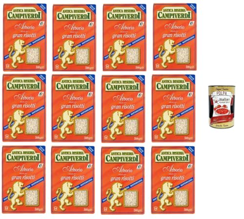 Antica Riseria Campiverdi- Riso Arborio Ideal für tolle Risottos 12x500gr + Italian Gourmet polpa 400g Antica Riseria Campiverdi- Riso Arborio Ideal für tolle Risottos 12x500gr + Italian Gourmet polpa 400g von Italian Gourmet E.R.