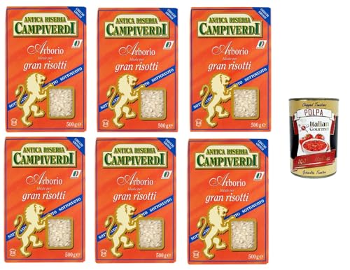Antica Riseria Campiverdi- Riso Arborio Ideal für tolle Risottos 6x500gr + Italian Gourmet polpa 400g Antica Riseria Campiverdi- Riso Arborio Ideal für tolle Risottos 6x500gr + Italian Gourmet polpa 400g von Italian Gourmet E.R.