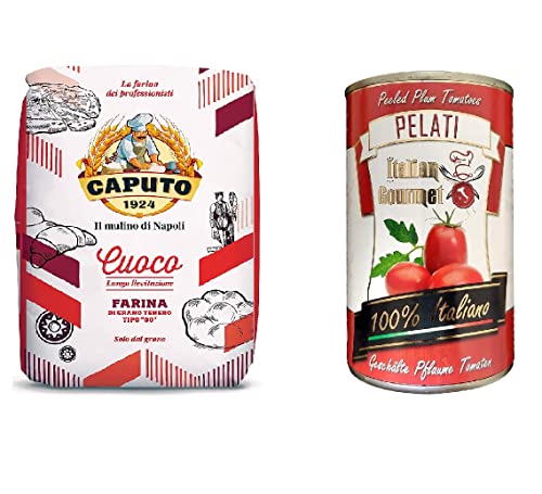 Antimo Caputo Tipo 00 'The Chef's Flour' Pizzamehl + Italian Gourmet Pomodori 100% italienisch Pelati Ganze Geschälte Pflaume Tomaten sauce dose 400g Antimo Caputo Tipo 00 'The Chef's Flour' Pizzamehl + Italian Gourmet Pomodori 100% italienisch Pelati Ganze Geschälte Pflaume Tomaten sauce dose 400g von Italian Gourmet E.R.