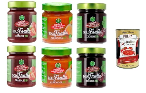Apicoltura Casentinese Testpaket marmellata Solo Frutta Albicocca, Fragola & Ciliegia Marmelade Nur Frucht Aprikose, Erdbeere und Kirsche 6x295gr + Italian Gourmet Polpa di Pomodoro 400g Apicoltura Casentinese Testpaket marmellata Solo Frutta Albicocca, Fragola & Ciliegia Marmelade Nur Frucht Aprikose, Erdbeere und Kirsche 6x295gr + Italian Gourmet Polpa di Pomodoro 400g von Italian Gourmet E.R.