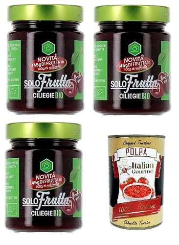 Apicoltura Casentinese marmellata Solo Frutta Ciliege Nur Fruchtkirschen 3x295gr + Italian Gourmet Polpa di Pomodoro 400g Apicoltura Casentinese marmellata Solo Frutta Ciliege Nur Fruchtkirschen 3x295gr + Italian Gourmet Polpa di Pomodoro 400g von Italian Gourmet E.R.