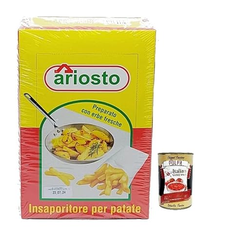 Ariosto Insaporitore Per Patate Gewürz Für Kartoffeln,50 Beutel à 10g + Italian Gourmet Polpa di Pomodoro 400g Dose von Italian Gourmet E.R.