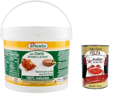 Ariosto Per Carni Arrosto o ai Ferri für gebratenes oder gegrilltes Fleisch 2500gr + Italian Gourmet polpa 400g von Italian Gourmet E.R.