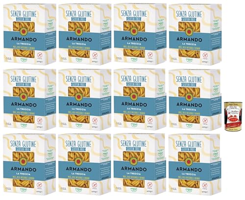 Armando, La treccia senza glutine, Gluten -freie Pasta mit Multikereals mit Mais, Vollreis und Quinoa - Treccie, Casarecce gluten free 12x 400 g + Italian Gourmet polpa 400g Armando, La treccia senza glutine, Gluten -freie Pasta mit Multikereals mit Mais, Vollreis und Quinoa - Treccie, Casarecce gluten free 12x 400 g + Italian Gourmet polpa 400g von Italian Gourmet E.R.