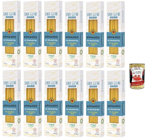 Armando, Lo Spaghetto senza glutine, Gluten -freie Pasta mit Multikereals mit Mais, Vollreis und Quinoa - Spaghetti gluten free 12x 400 g + Italian Gourmet polpa 400g Armando, Lo Spaghetto senza glutine, Gluten -freie Pasta mit Multikereals mit Mais, Vollreis und Quinoa - Spaghetti gluten free 12x 400 g + Italian Gourmet polpa 400g von Italian Gourmet E.R.