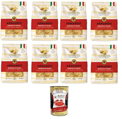 Armando Gnocchi di patate con patate fresche Kartoffelgnocchi mit frischen Kartoffeln 8x500gr + Italian Gourmet polpa 400g Armando Gnocchi di patate con patate fresche Kartoffelgnocchi mit frischen Kartoffeln 8x500gr + Italian Gourmet polpa 400g von Italian Gourmet E.R.