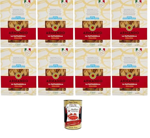 Armando La Pappardella Italienischer Weizen Bronze gezeichnet 100% Italienische Pasta 8x500g Italian Gourmet Polpa di Pomodoro 400g Armando La Pappardella Italienischer Weizen Bronze gezeichnet 100% Italienische Pasta 8x500g Italian Gourmet Polpa di Pomodoro 400g von Italian Gourmet E.R.