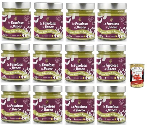 Bacco Crema Spalmabile Al Pistacchio Favolosa, Streichfähige Creme Pistazien-Streichcreme Elite mit 40% Pistazien 12x 190g Pistazie Streichcreme + Italian Gourmet polpa 400g Bacco Crema Spalmabile Al Pistacchio Favolosa, Streichfähige Creme Pistazien-Streichcreme Elite mit 40% Pistazien 12x 190g Pistazie Streichcreme + Italian Gourmet polpa 400g von Italian Gourmet E.R.