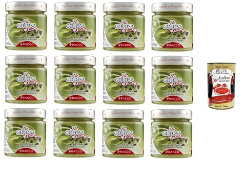 Bacco La Golosa Crema al Pistacchio con Granella di biscotto Die köstliche Pistaziencreme mit Keksbröseln 12x200gr + Italian Gourmet polpa 400g Bacco La Golosa Crema al Pistacchio con Granella di biscotto Die köstliche Pistaziencreme mit Keksbröseln 12x200gr + Italian Gourmet polpa 400g von Italian Gourmet E.R.