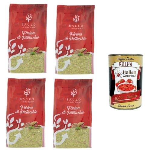 Bacco farina di pistacchio Pistazienmehl 4x100 g + Italian Gourmet Polpa di Pomodoro 400g Bacco farina di pistacchio Pistazienmehl 4x100 g + Italian Gourmet Polpa di Pomodoro 400g von Italian Gourmet E.R.