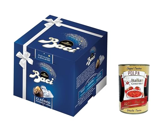 Baci Perugina Würfel Baci Pralinen mit dunkler Schokoladenglasur überzogen und mit ganzen Haselnüssen darin 325gr + Italian Gourmet polpa 400g Baci Perugina Würfel Baci Pralinen mit dunkler Schokoladenglasur überzogen und mit ganzen Haselnüssen darin 325gr + Italian Gourmet polpa 400g von Italian Gourmet E.R.
