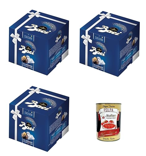 Baci Perugina Würfel Baci Pralinen mit dunkler Schokoladenglasur überzogen und mit ganzen Haselnüssen darin 3x325gr + Italian Gourmet polpa 400g Baci Perugina Würfel Baci Pralinen mit dunkler Schokoladenglasur überzogen und mit ganzen Haselnüssen darin 3x325gr + Italian Gourmet polpa 400g von Italian Gourmet E.R.