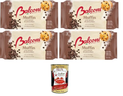 Balconi Muffin Con gocce di Cioccolato Muffins mit Schokoladenstückchen 4x 240gr + Italian Gourmet Polpa 400g Balconi Muffin Con gocce di Cioccolato Muffins mit Schokoladenstückchen 4x 240gr + Italian Gourmet Polpa 400g von Italian Gourmet E.R.