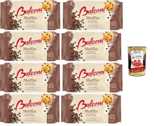 Balconi Muffin Con gocce di Cioccolato Muffins mit Schokoladenstückchen 8x 240gr + Italian Gourmet Polpa 400g Balconi Muffin Con gocce di Cioccolato Muffins mit Schokoladenstückchen 8x 240gr + Italian Gourmet Polpa 400g von Italian Gourmet E.R.