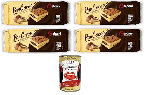 Balconi Pancacao,Morbido pan di spagna e dolce crema al cacao Pancacoa, weicher Biskuitkuchen und süße Kakaocreme 4x280gr + Italian Gourmet polpa 400g Balconi Pancacao,Morbido pan di spagna e dolce crema al cacao Pancacoa, weicher Biskuitkuchen und süße Kakaocreme 4x280gr + Italian Gourmet polpa 400g von Italian Gourmet E.R.