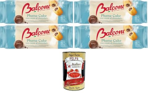 Balconi Plume Cake con Cuore di Cioccolato Plume Cake mit Schokoladenherz 4x 190gr + Italian Gourmet Polpa 400g Balconi Plume Cake con Cuore di Cioccolato Plume Cake mit Schokoladenherz 4x 190gr + Italian Gourmet Polpa 400g von Italian Gourmet E.R.