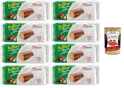 Balconi Rollino a Nocciola, Con Golosa crema alla Nocciola,Haselnussbrötchen, mit leckerer Haselnusscreme 8x222gr + Italian Gourmet polpa 400g Balconi Rollino a Nocciola, Con Golosa crema alla Nocciola,Haselnussbrötchen, mit leckerer Haselnusscreme 8x222gr + Italian Gourmet polpa 400g von Italian Gourmet E.R.