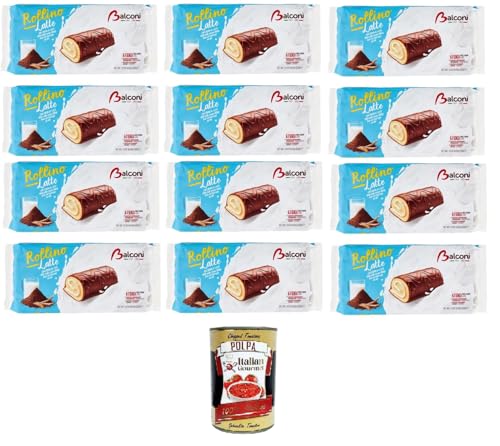 Balconi Rollino al Latte, Con Golosa crema al Latte,Milchbrötchen, mit köstlicher Milchcreme 12x222gr+ Italian Gourmet polpa 400g Balconi Rollino al Latte, Con Golosa crema al Latte,Milchbrötchen, mit köstlicher Milchcreme 12x222gr+ Italian Gourmet polpa 400g von Italian Gourmet E.R.