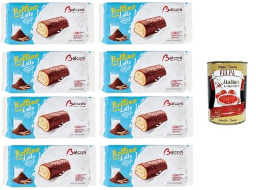 Balconi Rollino al Latte, Con Golosa crema al Latte,Milchbrötchen, mit köstlicher Milchcreme 8x222gr+ Italian Gourmet polpa 400g Balconi Rollino al Latte, Con Golosa crema al Latte,Milchbrötchen, mit köstlicher Milchcreme 8x222gr+ Italian Gourmet polpa 400g von Italian Gourmet E.R.