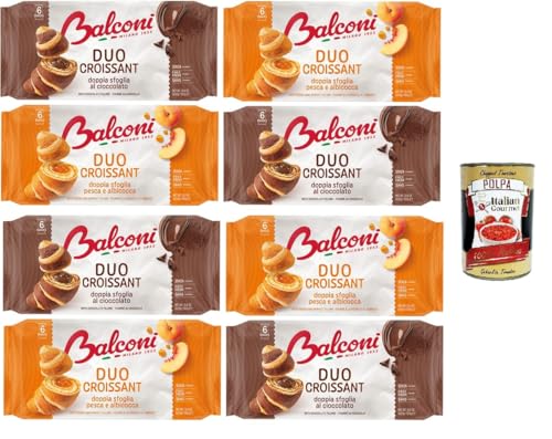 Balconi-Testpaket Croissant DUO Pesca/Albicocca e Cacao Doppelschichtiges Schokoladen-Croissant DUO Pfirsich/Aprikose und Kakao 8x300gr + Italian Gourmet polpa 400g Balconi-Testpaket Croissant DUO Pesca/Albicocca e Cacao Doppelschichtiges Schokoladen-Croissant DUO Pfirsich/Aprikose und Kakao 8x300gr + Italian Gourmet polpa 400g von Italian Gourmet E.R.