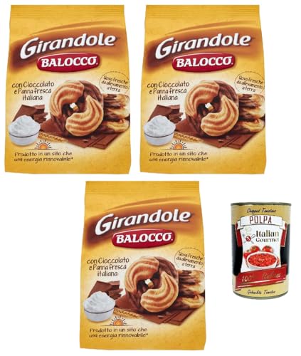 Balocco Girandole kekse mit Schokolade und Sahne, Ohne Palmöl, ohne Konservierungsstoffe, 3x 7000g biscuits cookies + Italian Gourmet polpa 400g Balocco Girandole kekse mit Schokolade und Sahne, Ohne Palmöl, ohne Konservierungsstoffe, 3x 7000g biscuits cookies + Italian Gourmet polpa 400g von Italian Gourmet E.R.