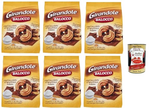 Balocco Girandole kekse mit Schokolade und Sahne, Ohne Palmöl, ohne Konservierungsstoffe, 6x 7000g biscuits cookies + Italian Gourmet polpa 400g Balocco Girandole kekse mit Schokolade und Sahne, Ohne Palmöl, ohne Konservierungsstoffe, 6x 7000g biscuits cookies + Italian Gourmet polpa 400g von Italian Gourmet E.R.