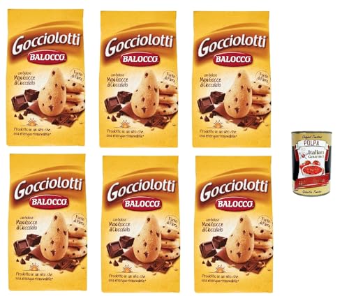 Balocco Gocciolotti Biscotti con gocce di cioccolato Kekse mit Schokoladenstückchen biscuits cookies 100% Italienische Kekse 6x 350g + Italian Gourmet polpa 400g Balocco Gocciolotti Biscotti con gocce di cioccolato Kekse mit Schokoladenstückchen biscuits cookies 100% Italienische Kekse 6x 350g + Italian Gourmet polpa 400g von Italian Gourmet E.R.