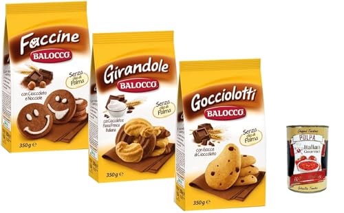 Balocco Testpaket kekse mit Schokolade & Haselnüss, Ohne Palmöl, ohne Konservierungsstoffe, 3x 350g biscuits cookies + Italian Gourmet polpa 400g Balocco Testpaket kekse mit Schokolade & Haselnüss, Ohne Palmöl, ohne Konservierungsstoffe, 3x 350g biscuits cookies + Italian Gourmet polpa 400g von Italian Gourmet E.R.