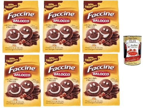 Balocco faccine kekse mit Schokolade & Haselnüss, Ohne Palmöl, ohne Konservierungsstoffe, 6x 700g biscuits cookies + Italian Gourmet polpa 400g Balocco faccine kekse mit Schokolade & Haselnüss, Ohne Palmöl, ohne Konservierungsstoffe, 6x 700g biscuits cookies + Italian Gourmet polpa 400g von Italian Gourmet E.R.