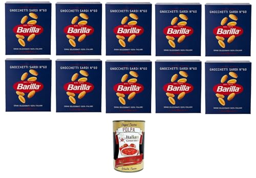 Barilla, I Classici, Pasta Gnocchetti Sardi N.60 100% italienischer Weizen 10x500gr + Italian Gourmet polpa 400g Barilla, I Classici, Pasta Gnocchetti Sardi N.60 100% italienischer Weizen 10x500gr + Italian Gourmet polpa 400g von Italian Gourmet E.R.